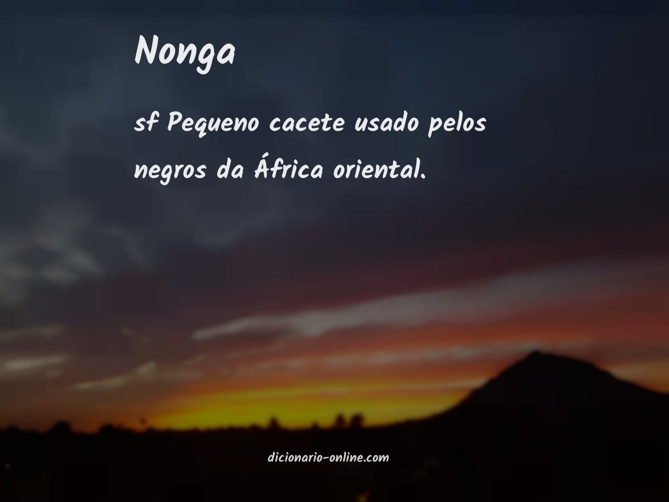 Significado de nonga