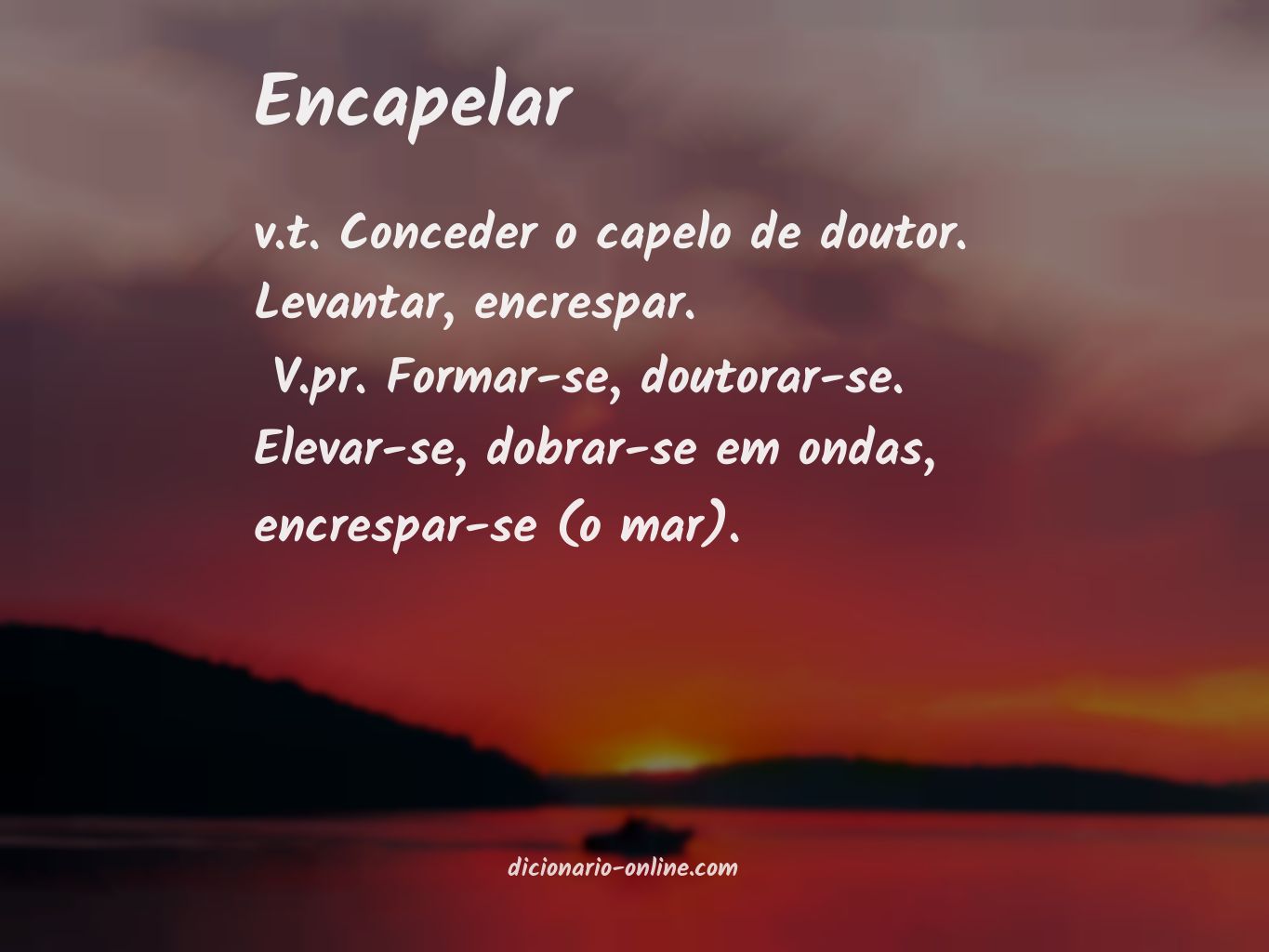 Significado de encapelar