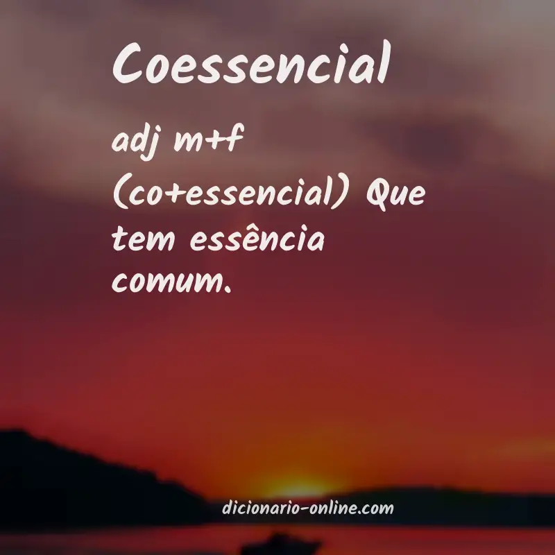Significado de coessencial