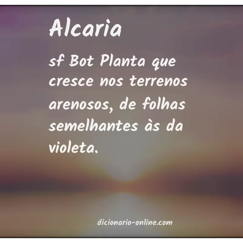 Significado de alcaria