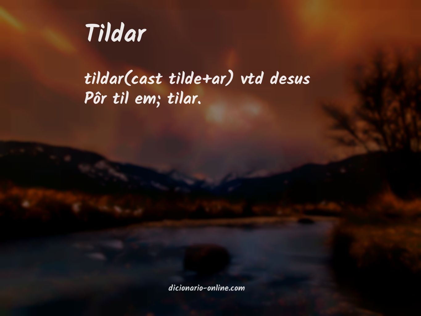 Significado de tildar