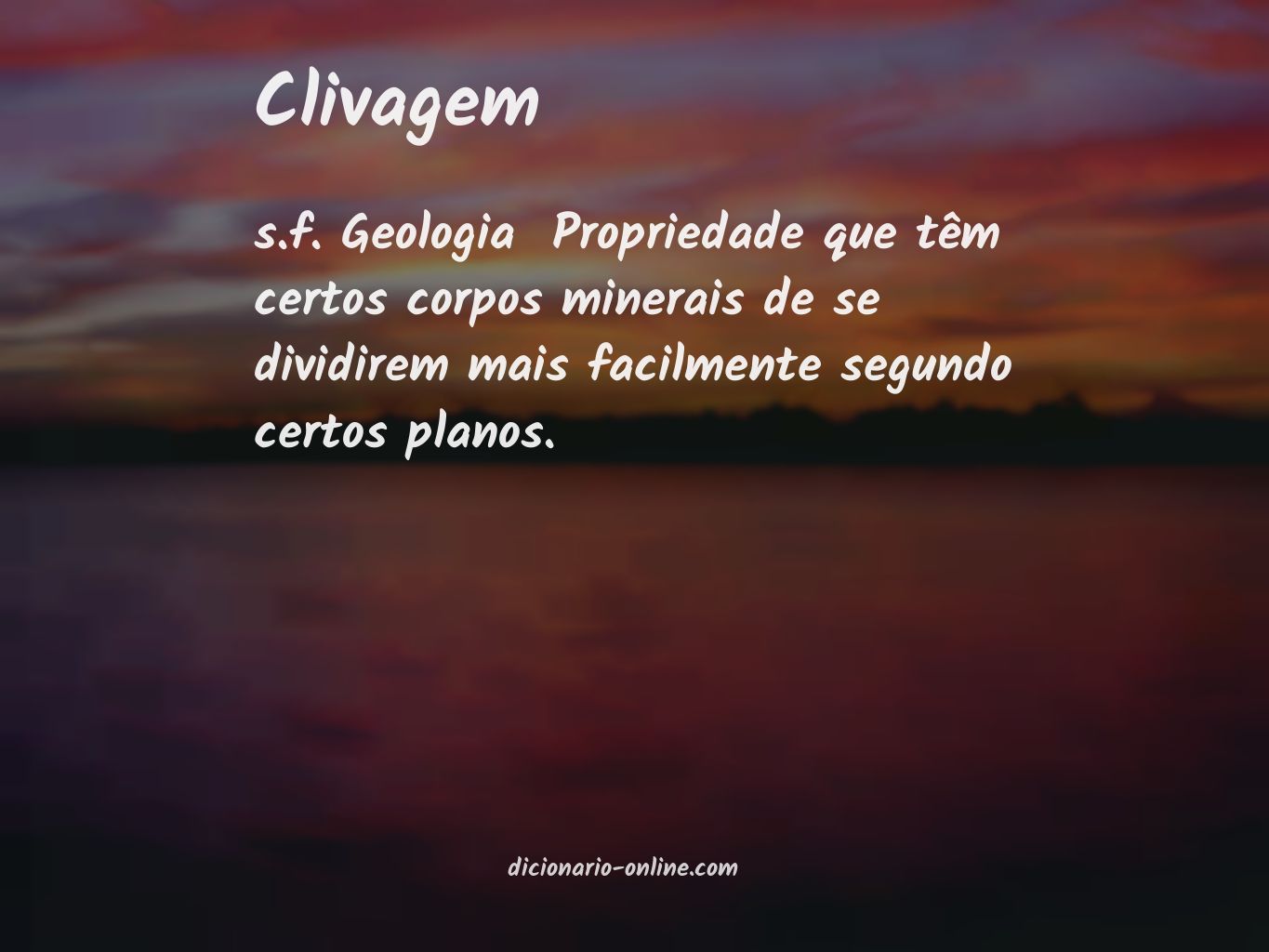 Significado de clivagem