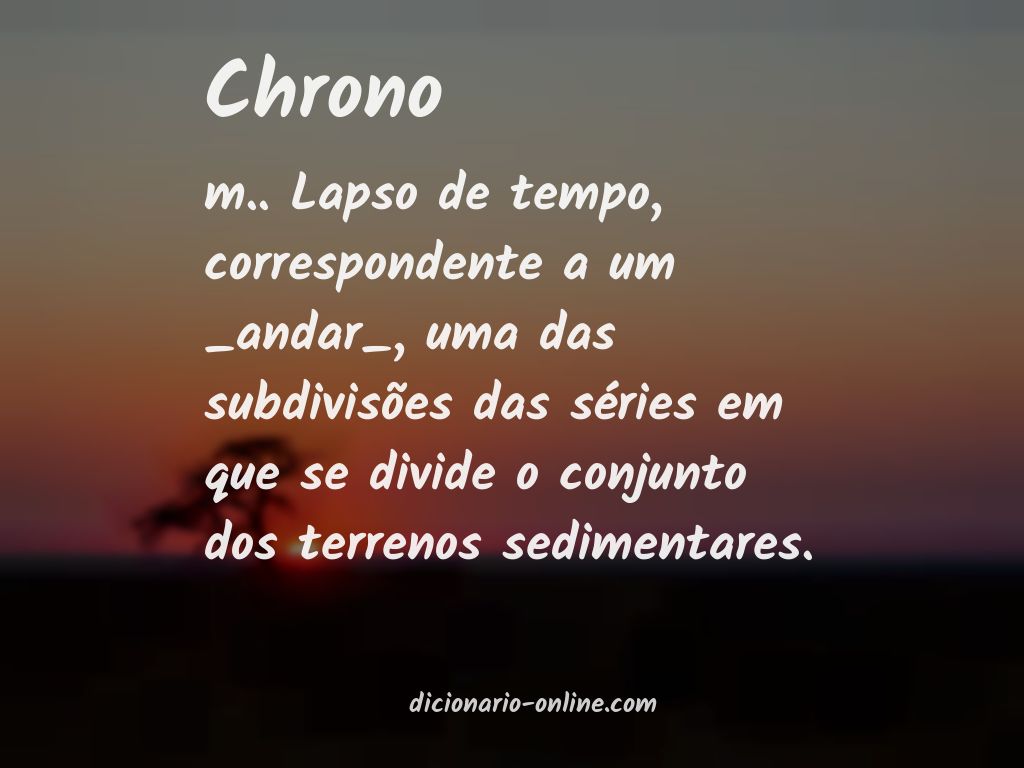 Significado de chrono