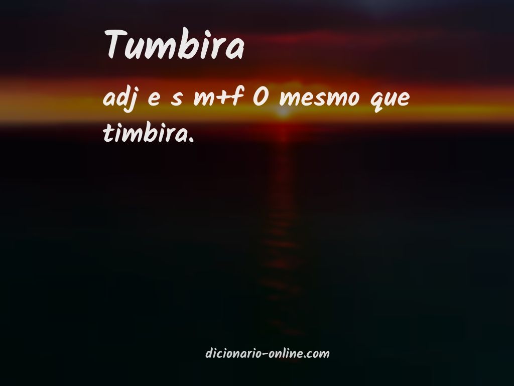 Significado de tumbira