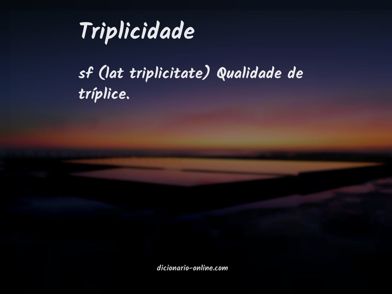 Significado de triplicidade