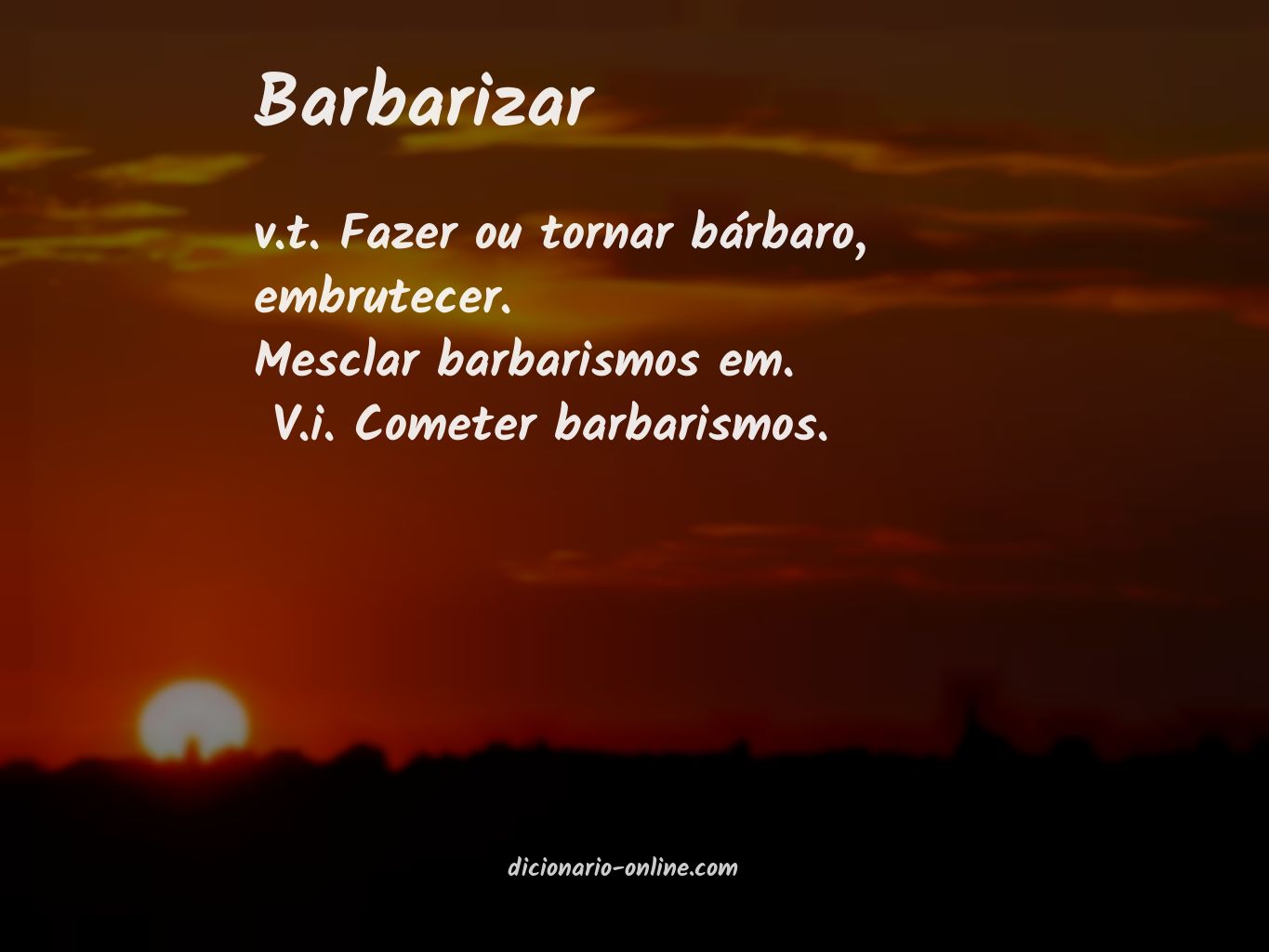 Significado de barbarizar