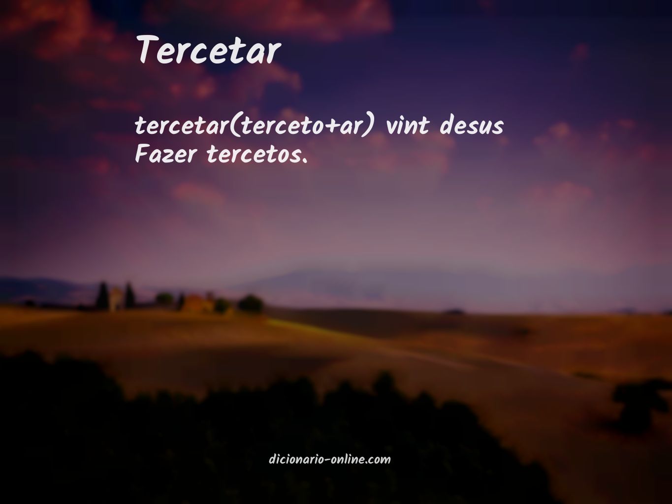 Significado de tercetar