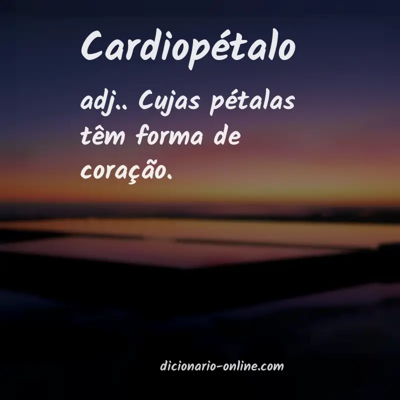 Significado de cardiopétalo