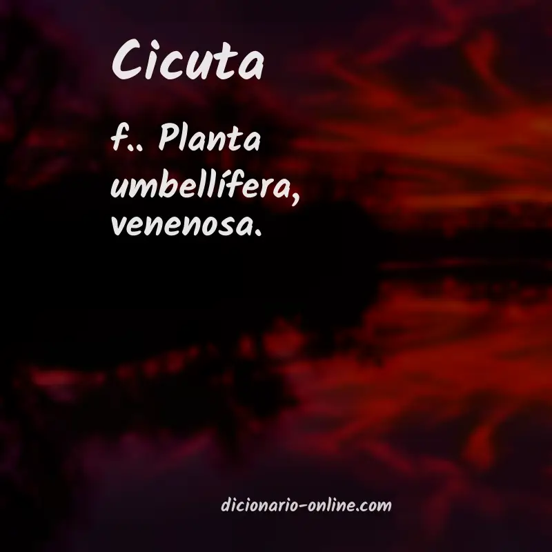 Significado de cicuta
