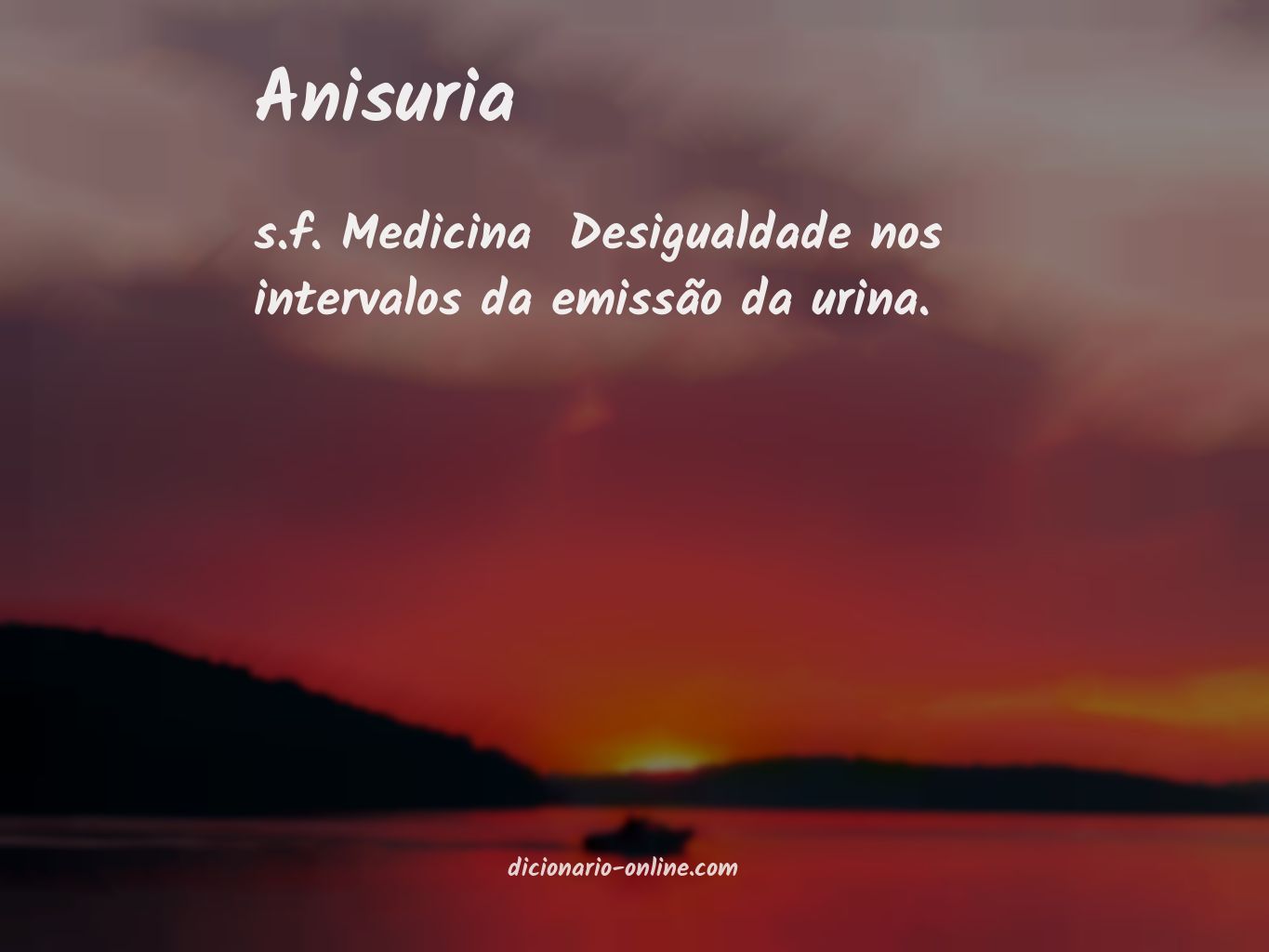 Significado de anisuria