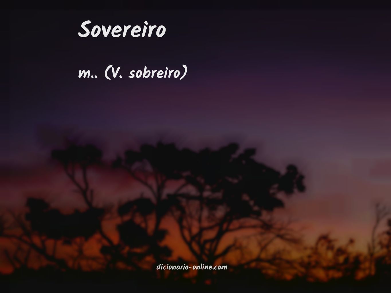 Significado de sovereiro