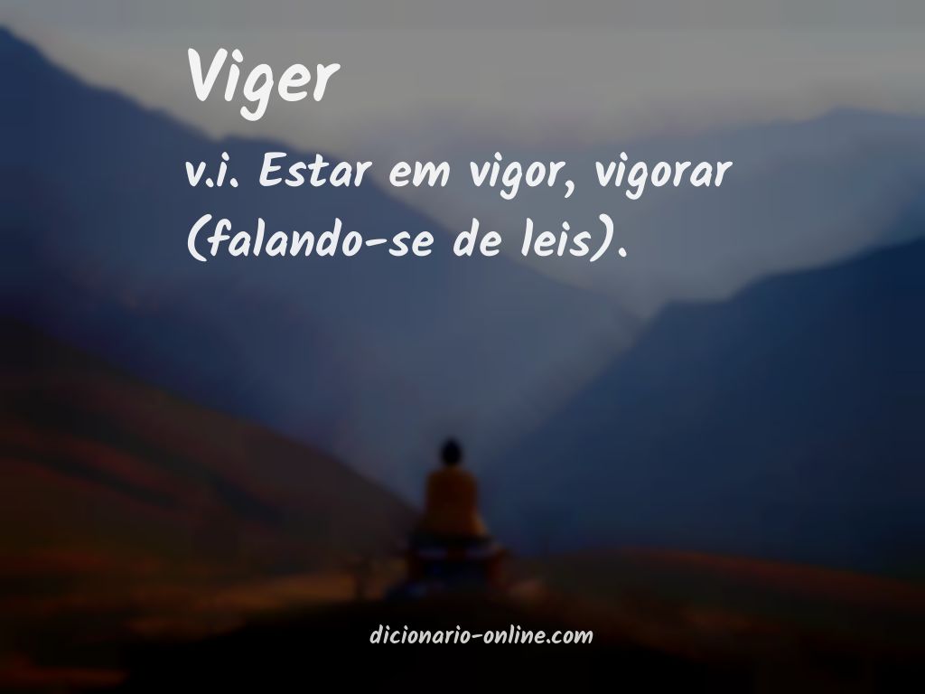 Significado de viger