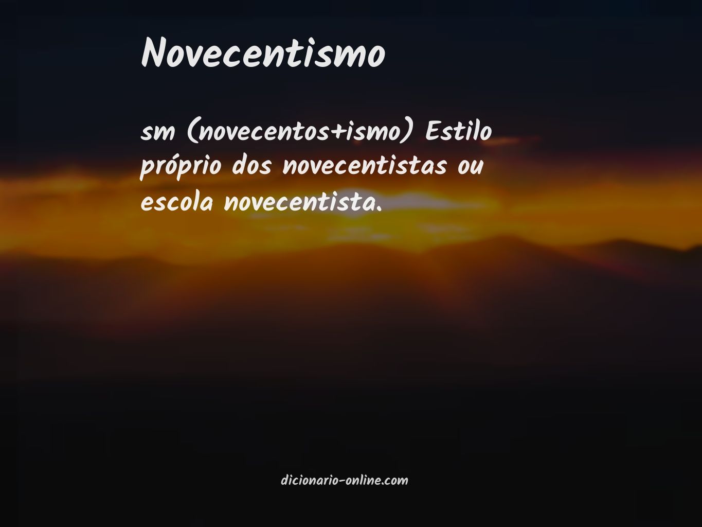 Significado de novecentismo