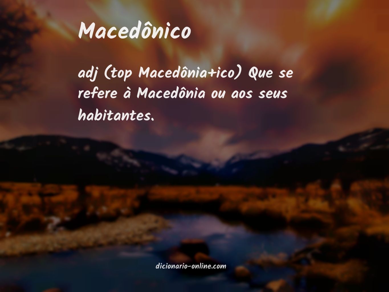 Significado de macedônico