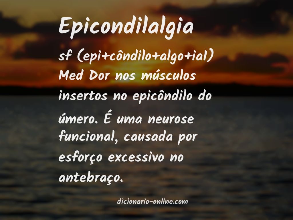 Significado de epicondilalgia