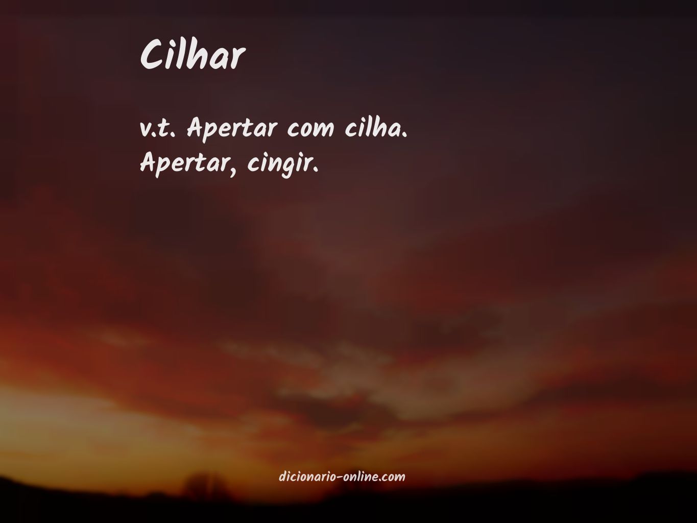 Significado de cilhar