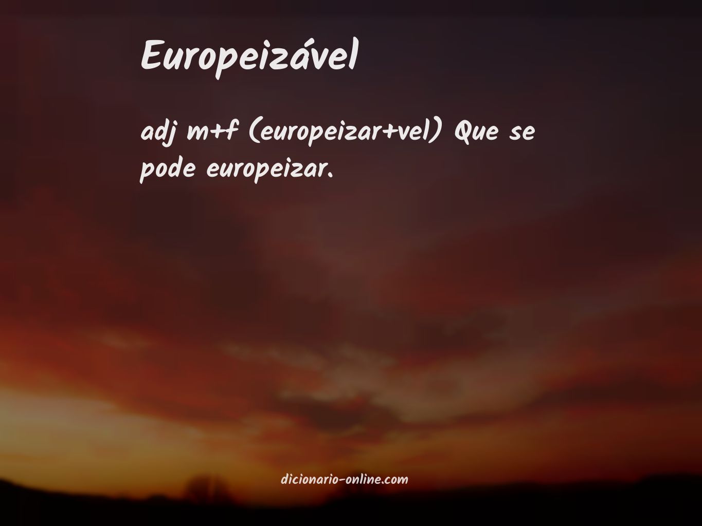 Significado de europeizável