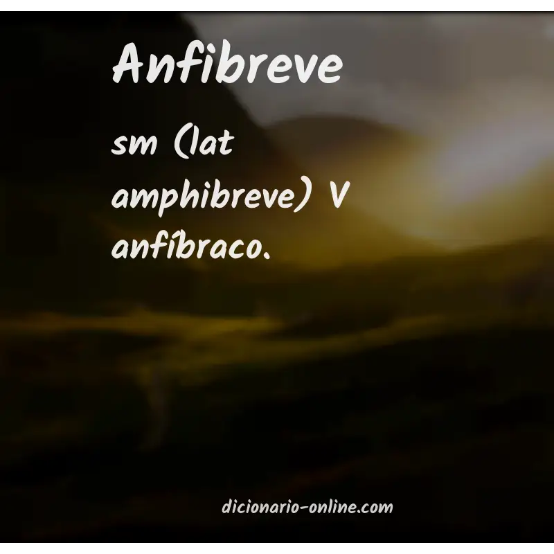 Significado de anfibreve