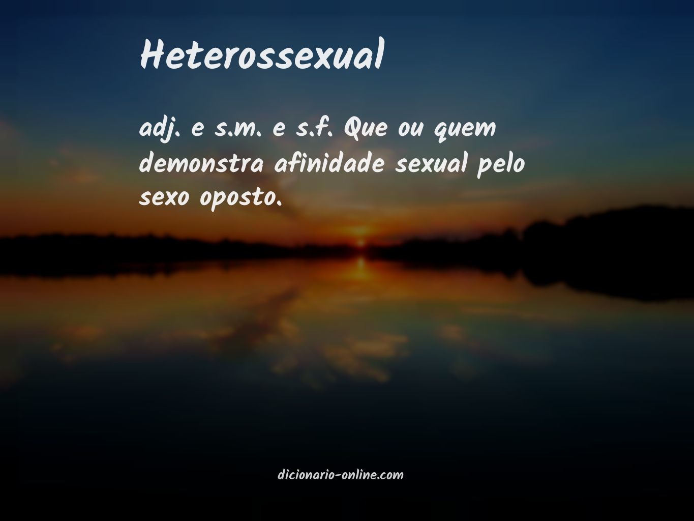 Significado de heterossexual