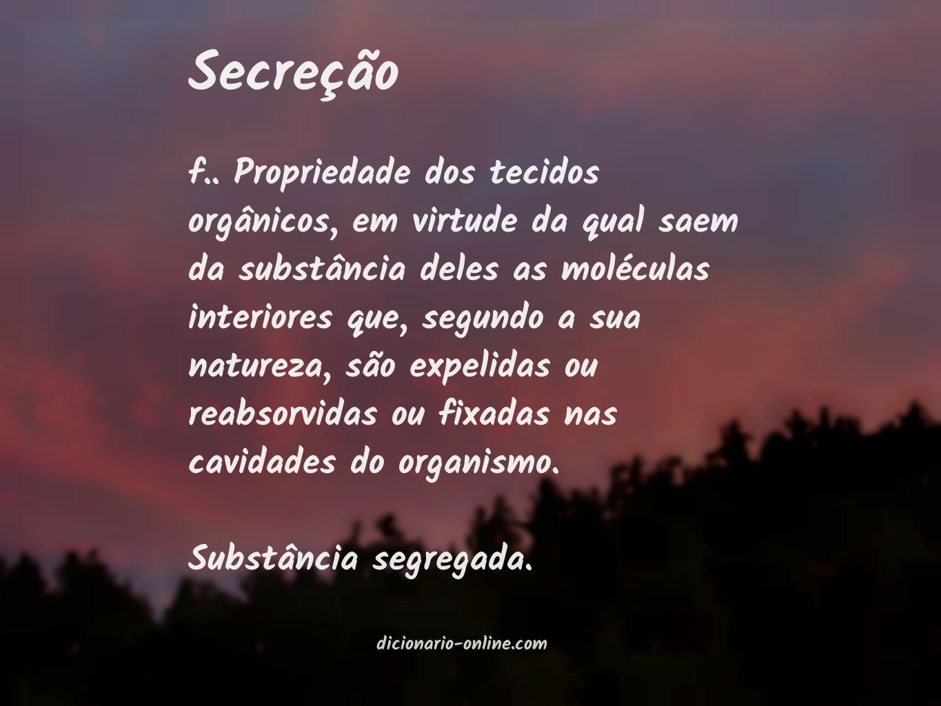 Significado de secreção