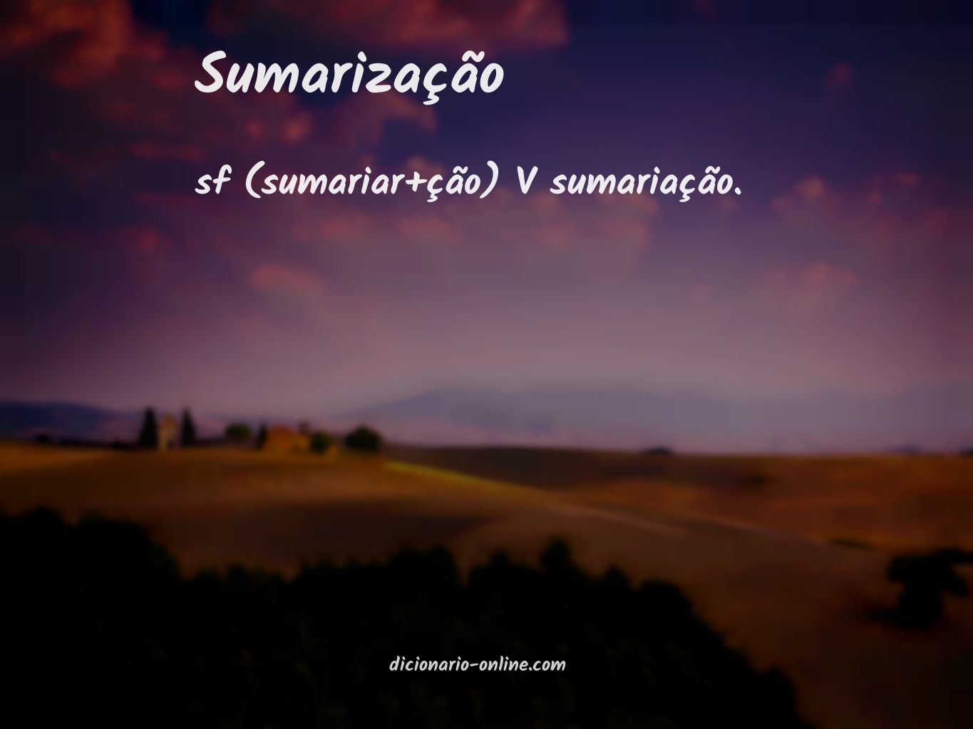 Significado de sumarização