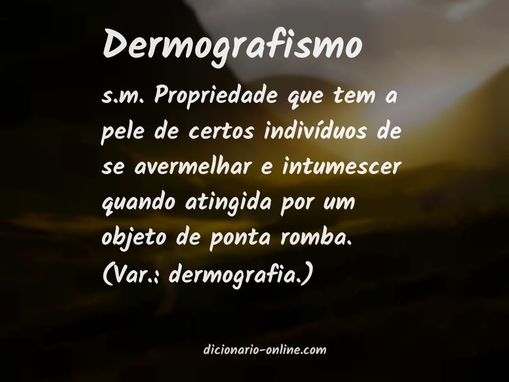 Significado de dermografismo