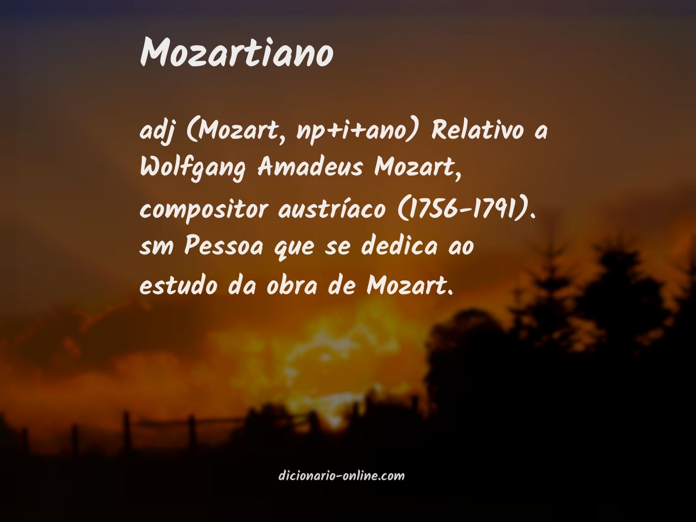 Significado de mozartiano