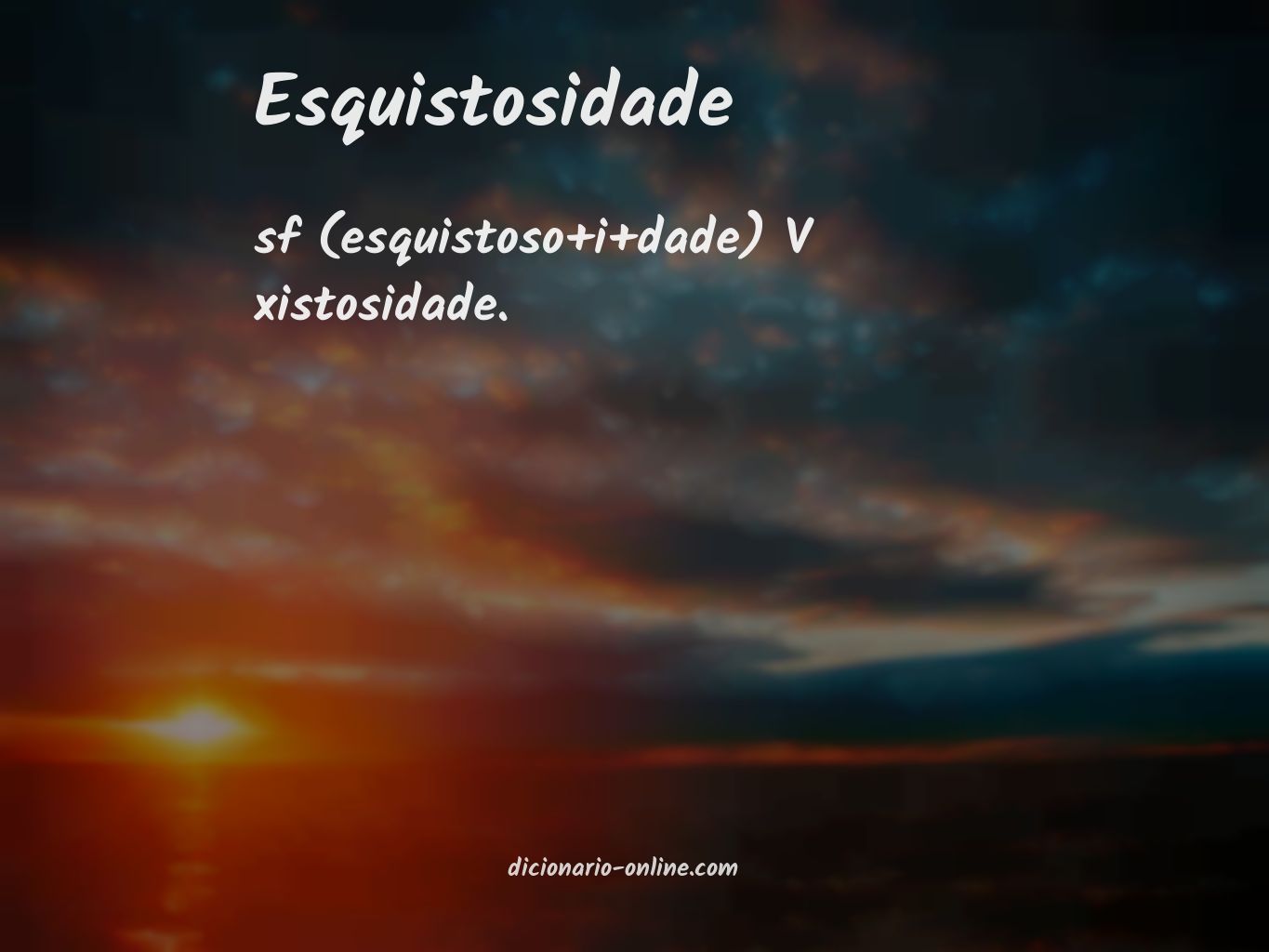 Significado de esquistosidade