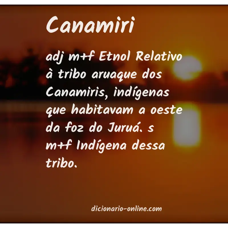 Significado de canamiri