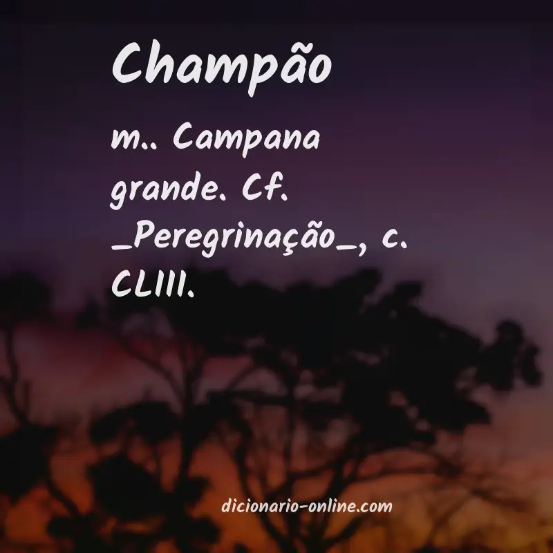 Significado de champão