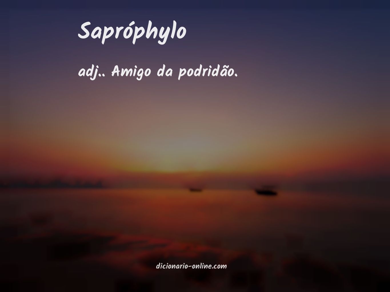 Significado de sapróphylo