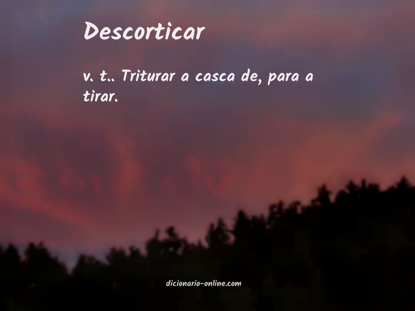 Significado de descorticar