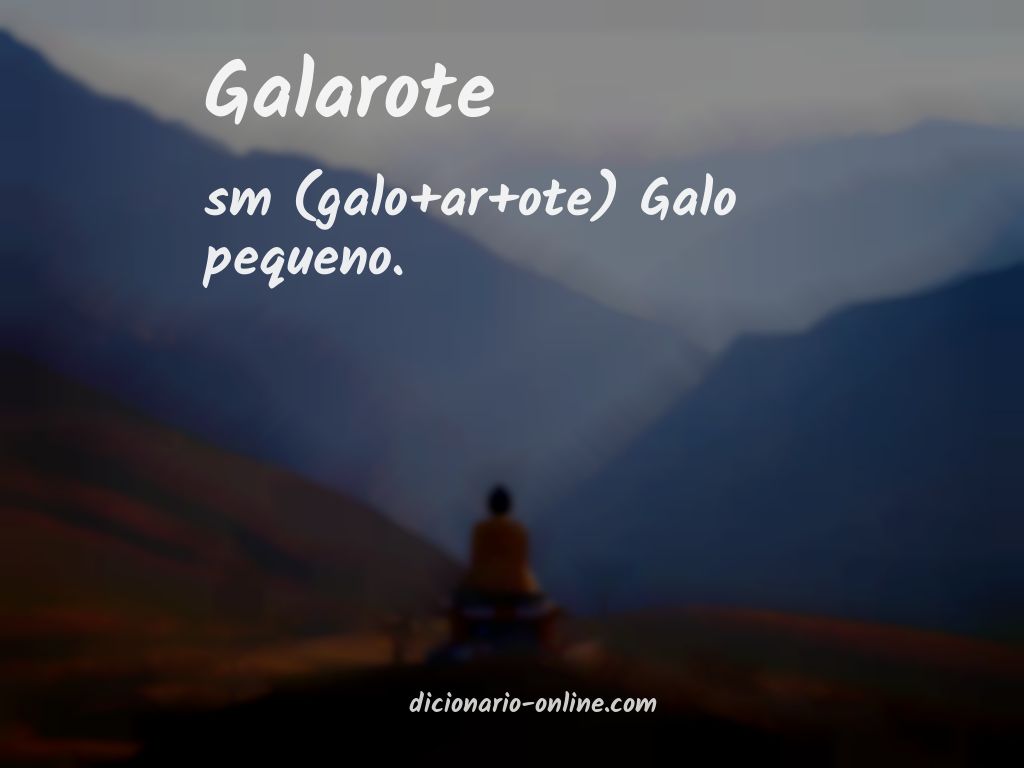 Significado de galarote