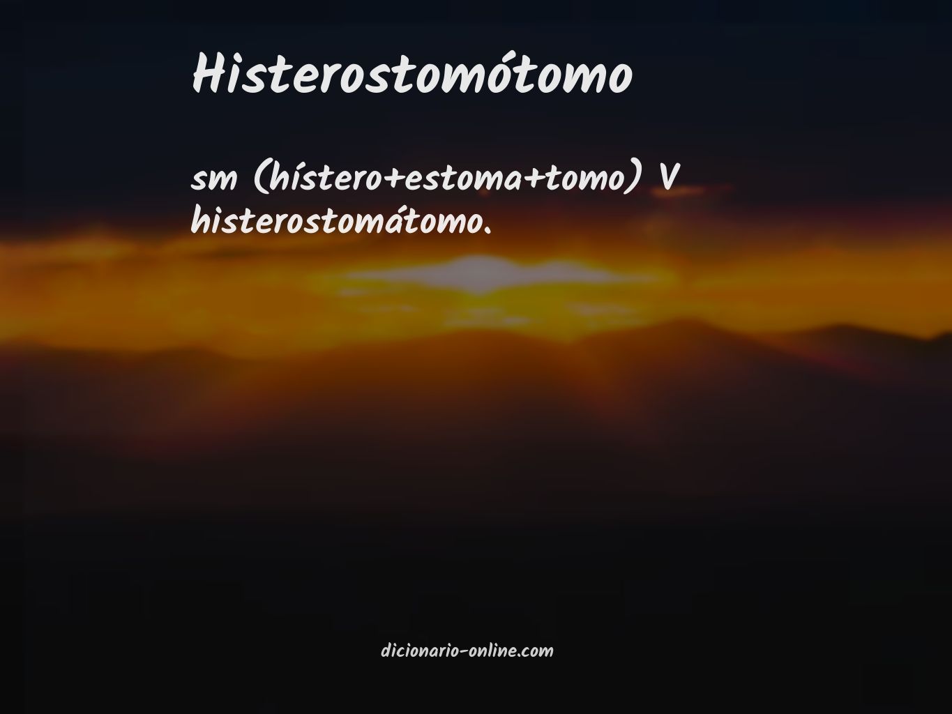 Significado de histerostomótomo