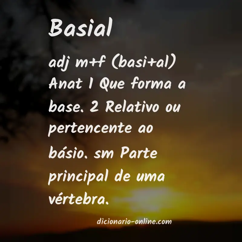 Significado de basial