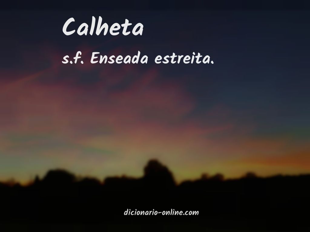 Significado de calheta