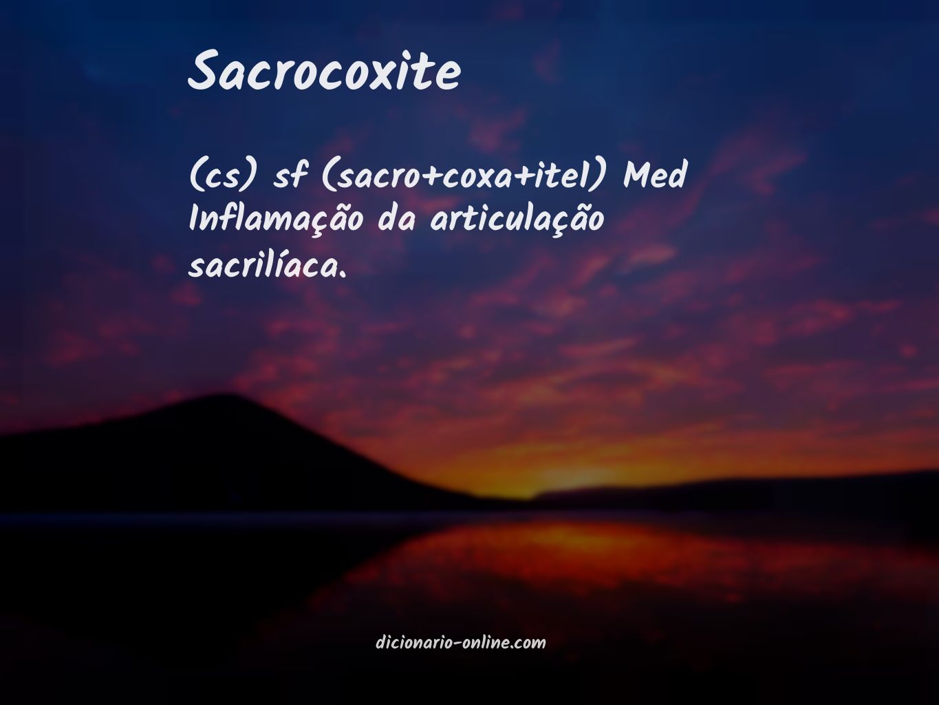 Significado de sacrocoxite
