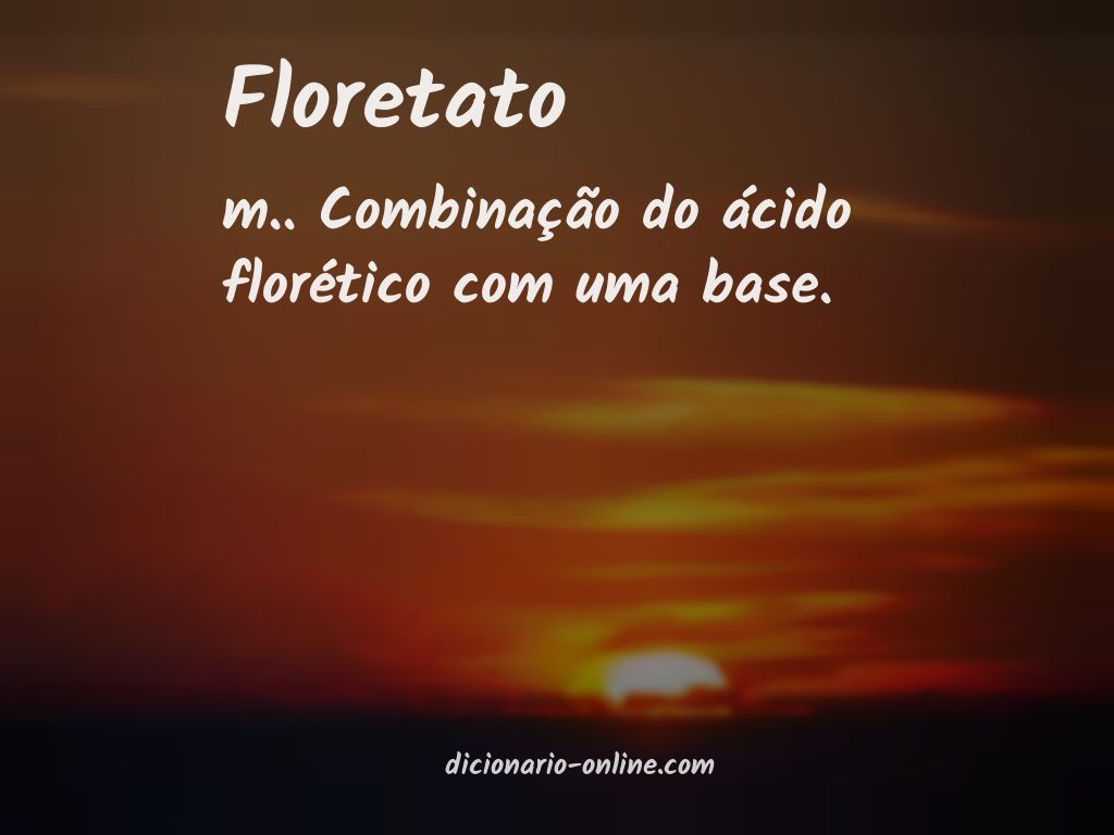 Significado de floretato