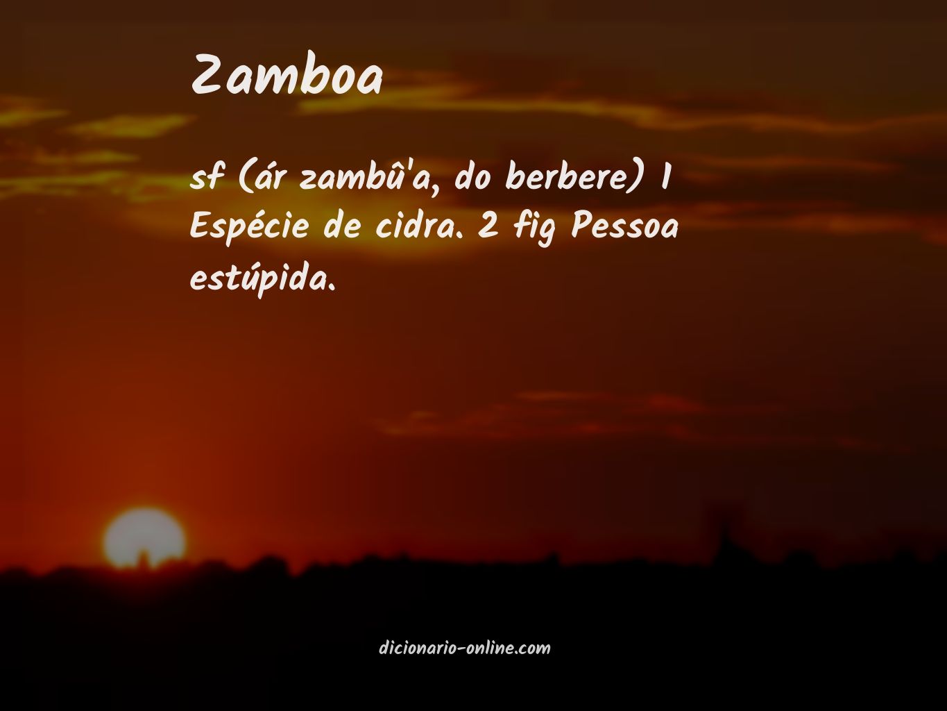 Significado de zamboa