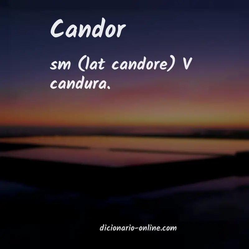Significado de candor