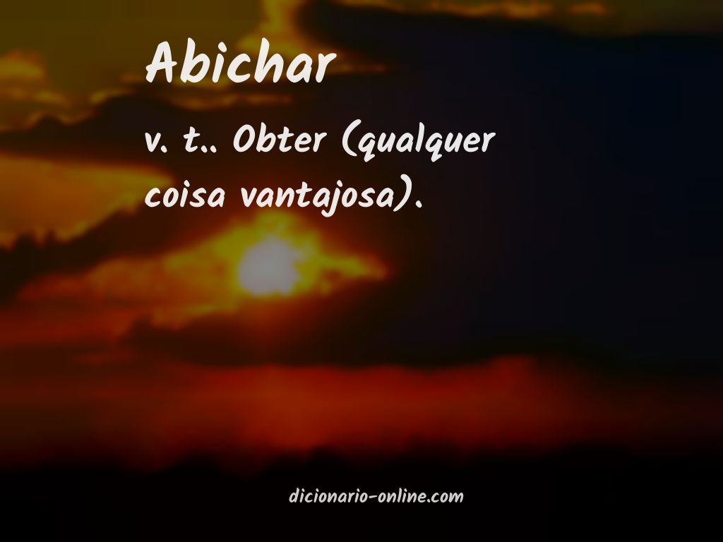 Significado de abichar