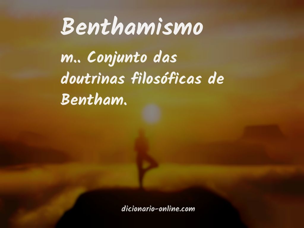 Significado de benthamismo