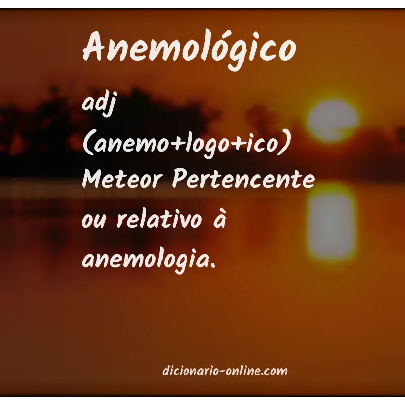 Significado de anemológico