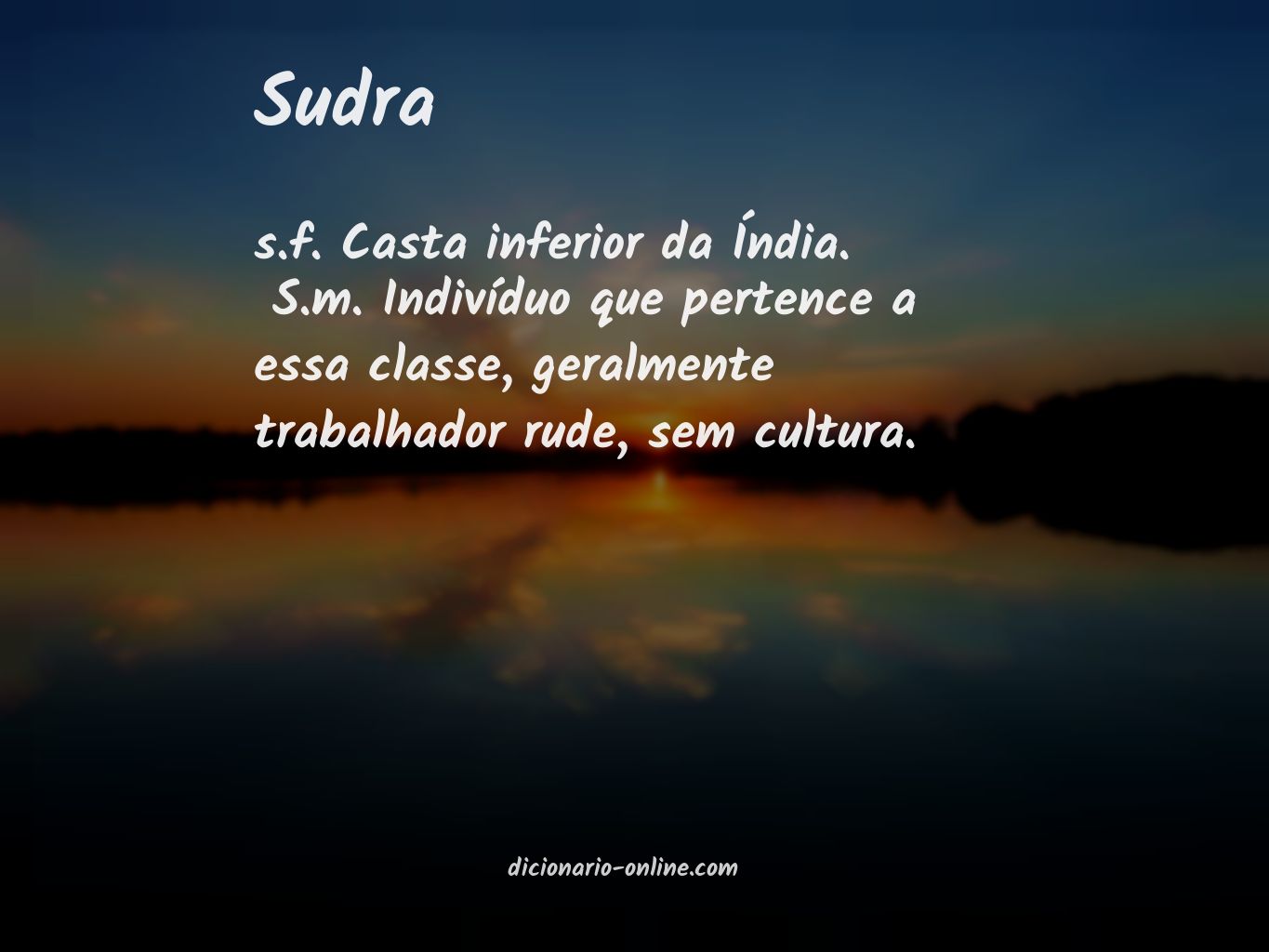 Significado de sudra