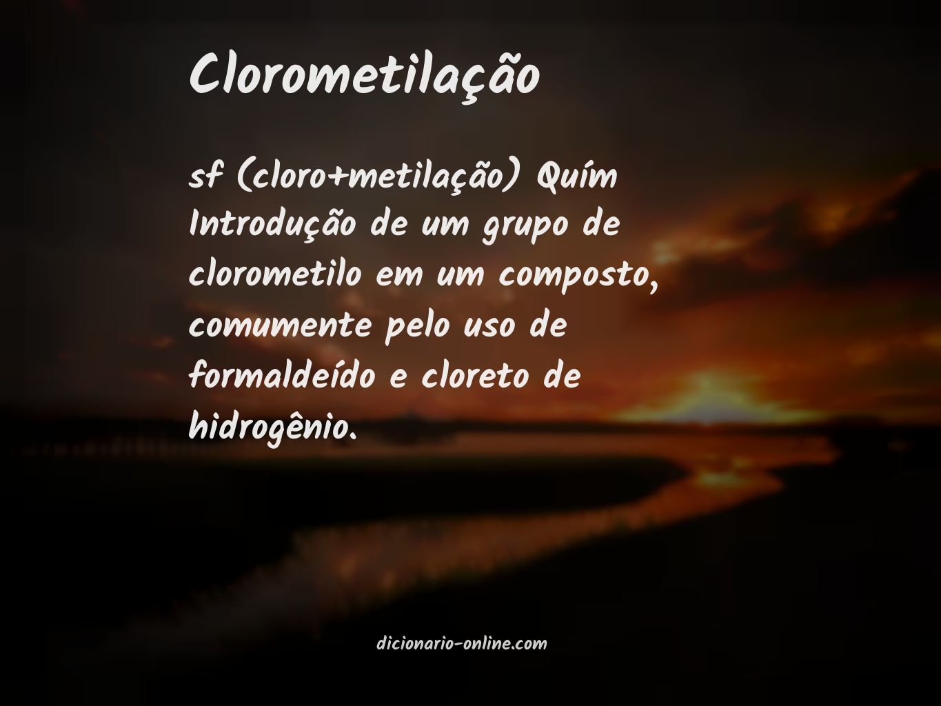 Significado de clorometilação