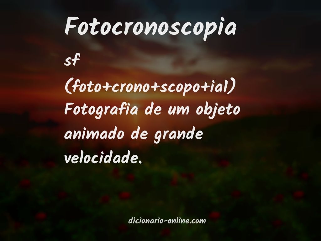 Significado de fotocronoscopia