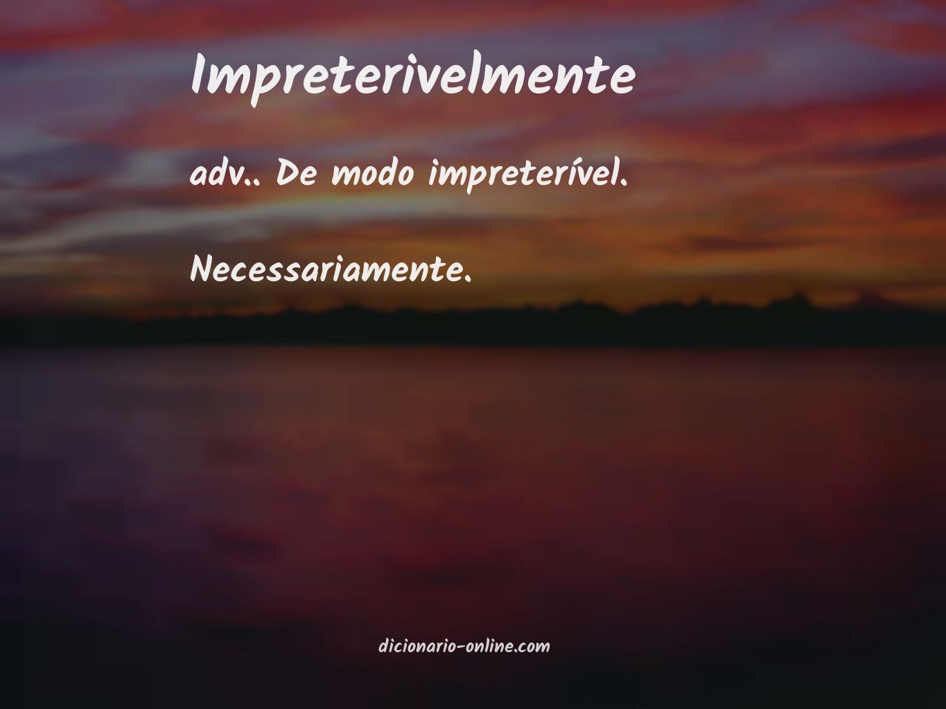 Significado de impreterivelmente