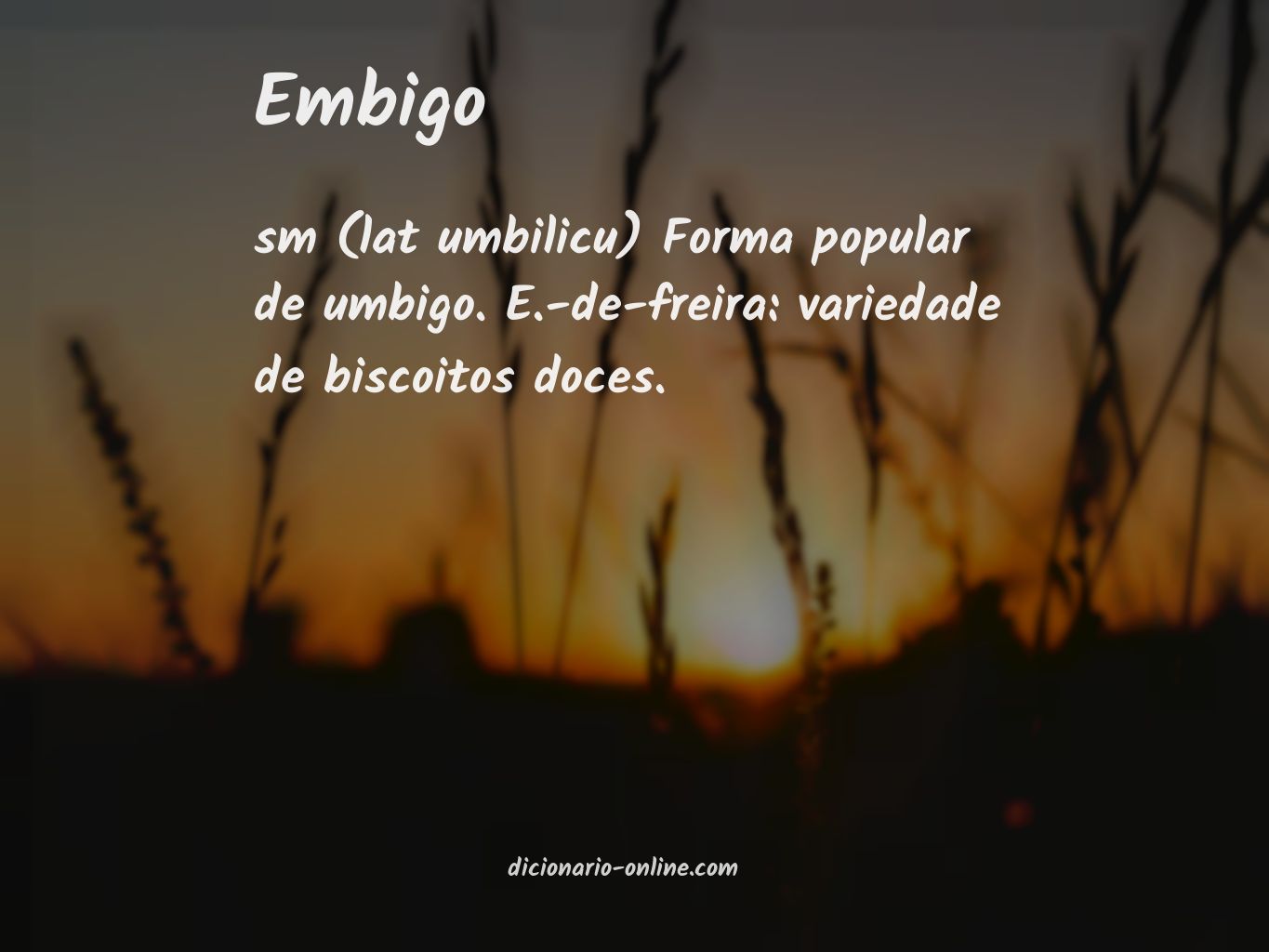 Significado de embigo