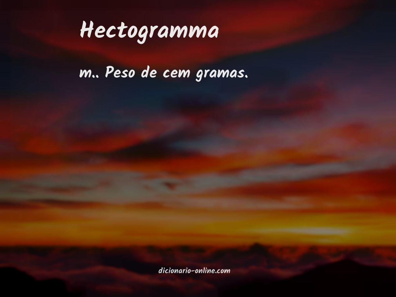 Significado de hectogramma