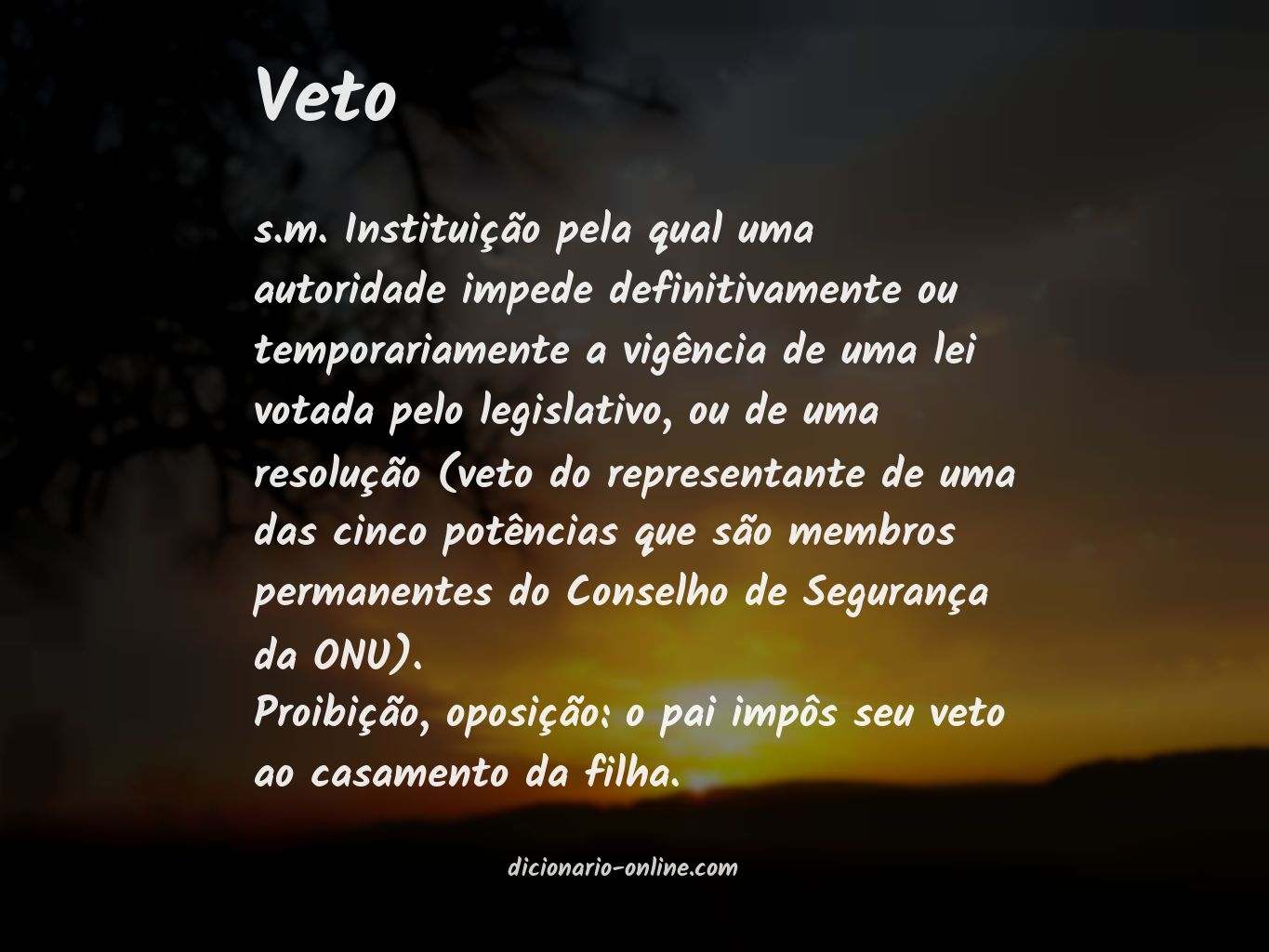 Significado de veto